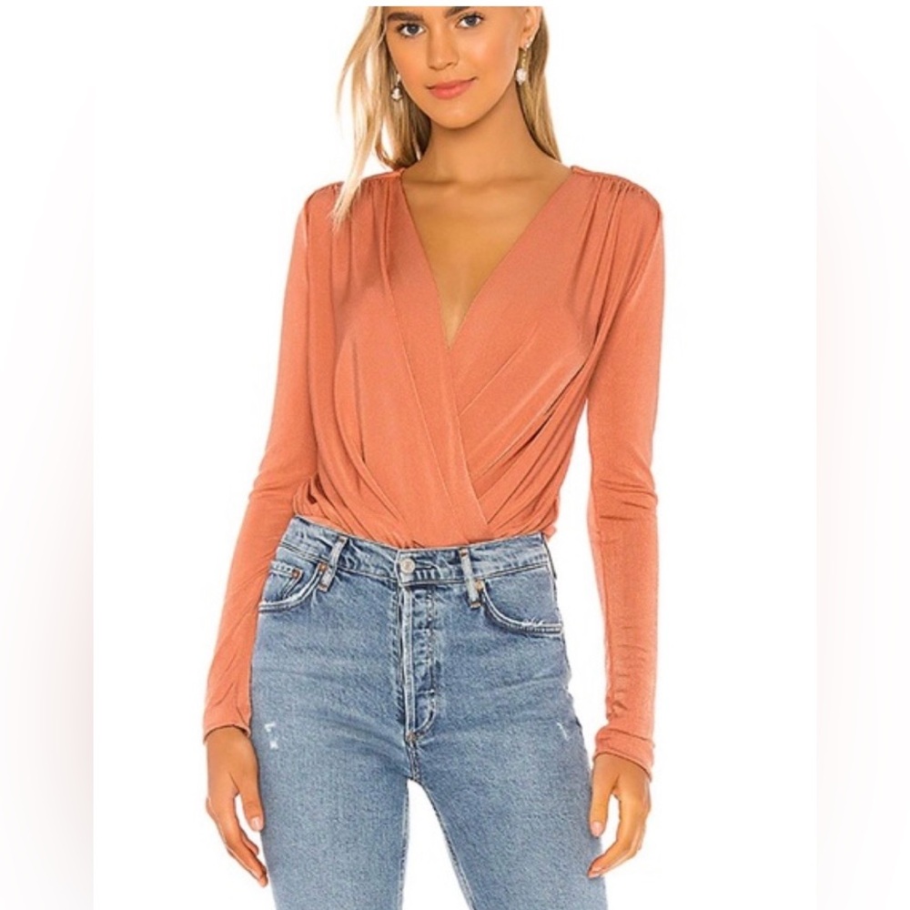 Free People Turnt Bodysuit in Copper Oversized XS